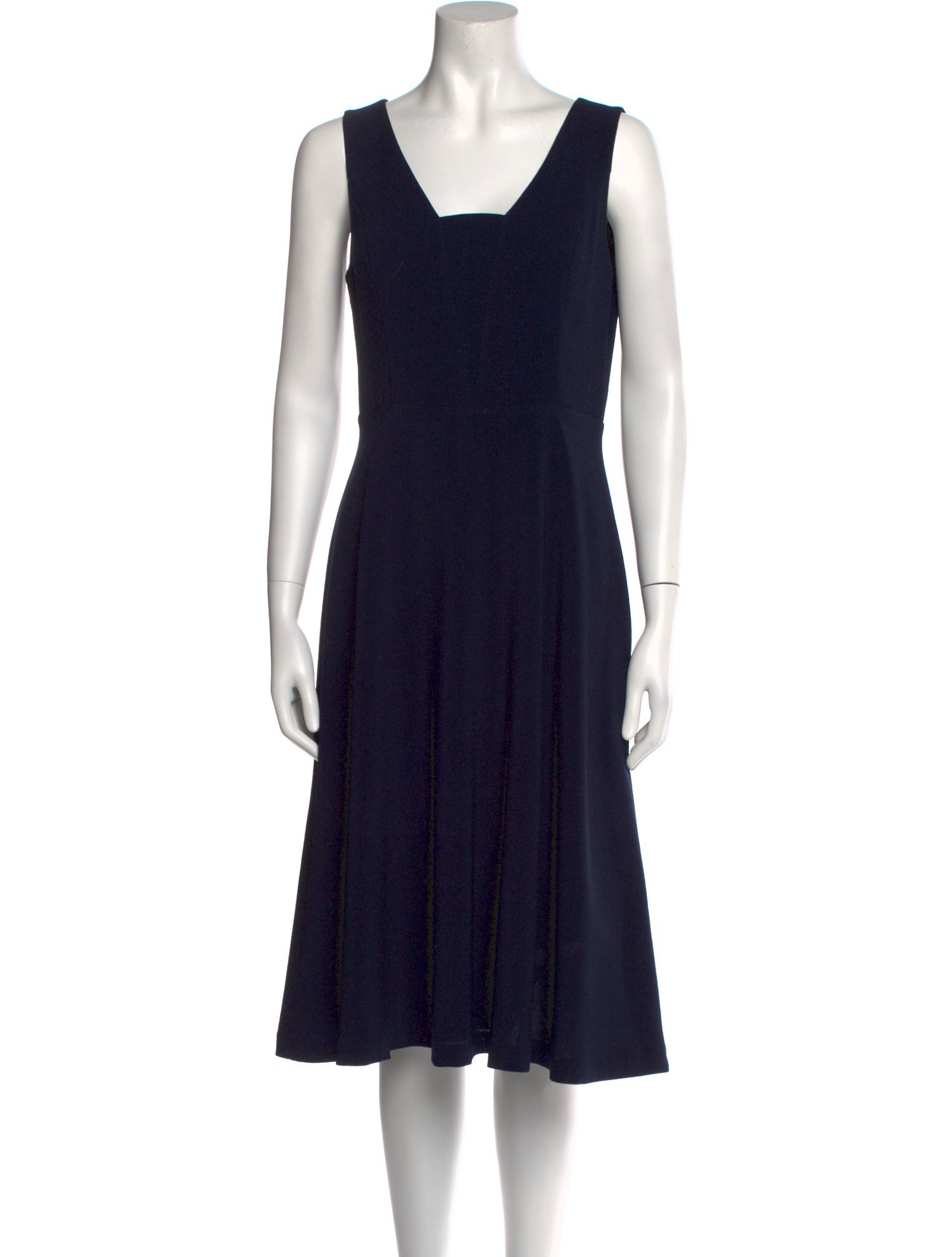 Donna Karan Square Neckline Midi Length Dress