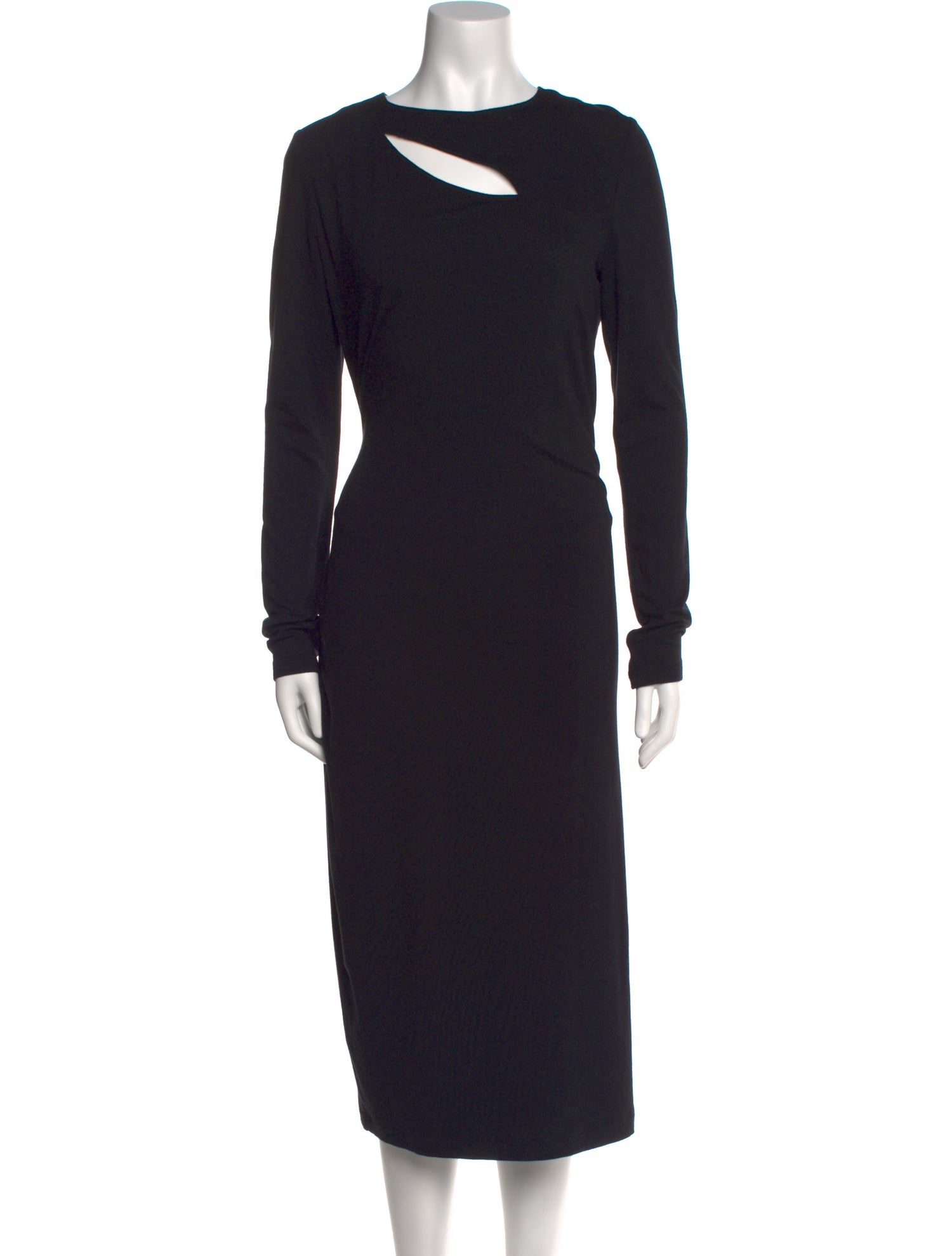Donna Karan Bateau Neckline Midi Length Dress