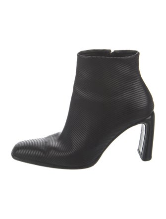 Donna Karan Leather Whipstitch Trim Boots