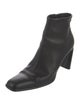 Donna Karan Leather Whipstitch Trim Boots