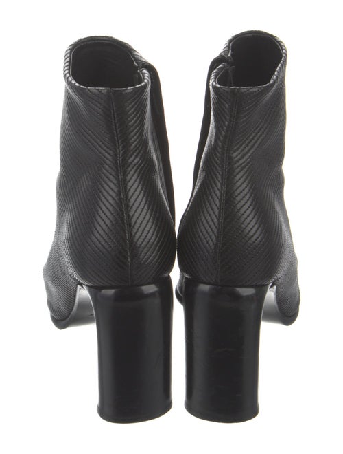 Donna Karan Leather Whipstitch Trim Boots