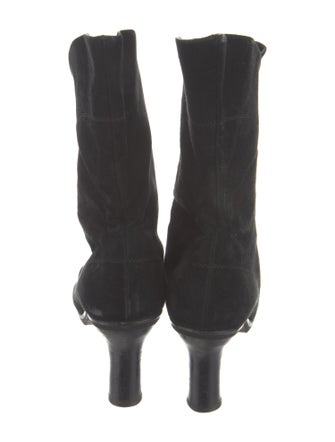 Donna Karan Suede Lace-Up Boots