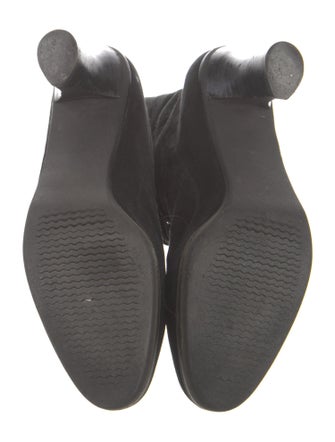 Donna Karan Suede Lace-Up Boots