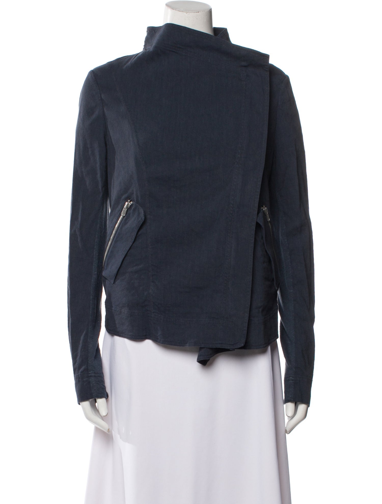 Donna Karan Linen Biker Jacket w/ Tags