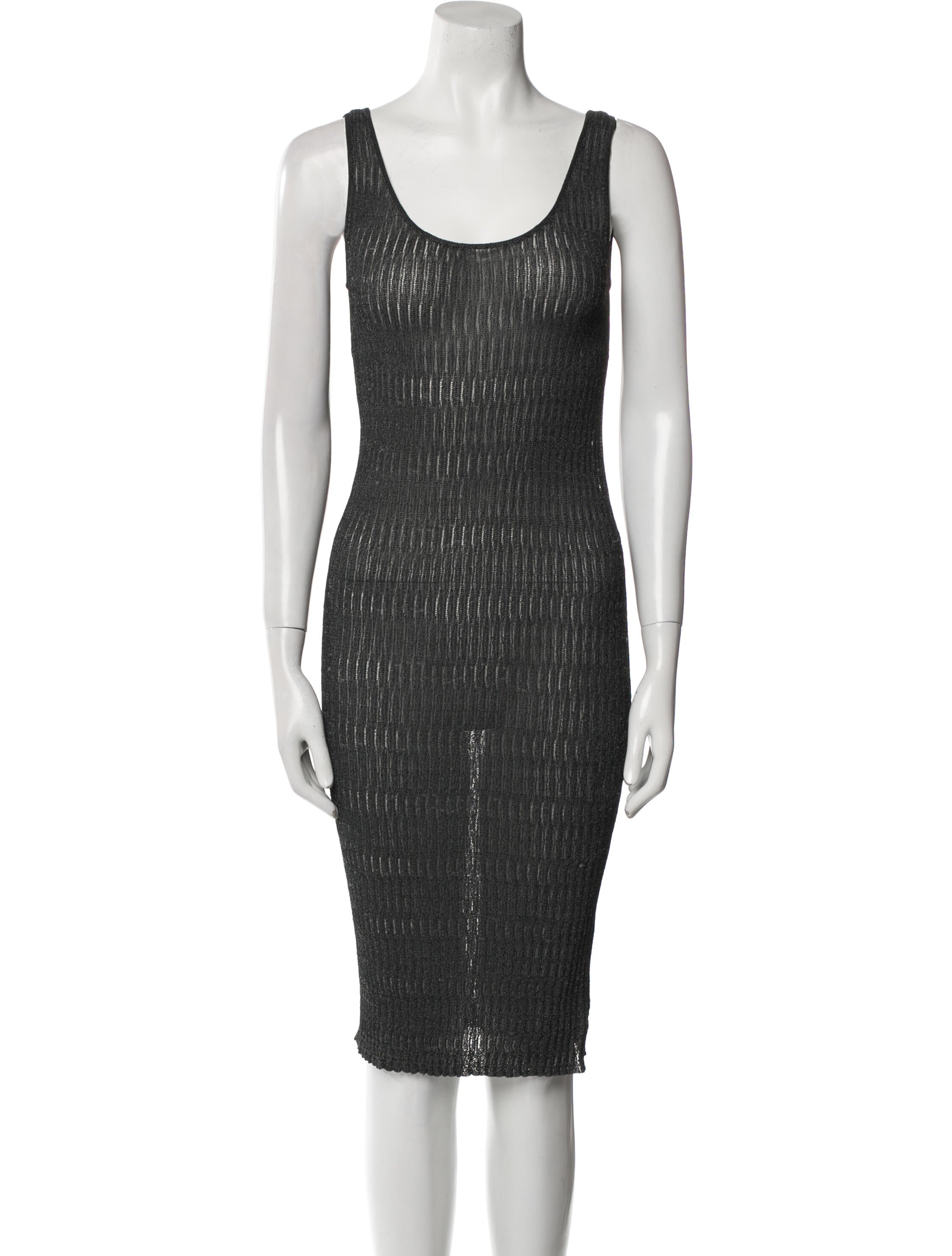 Donna Karan Scoop Neck Knee-Length Dress