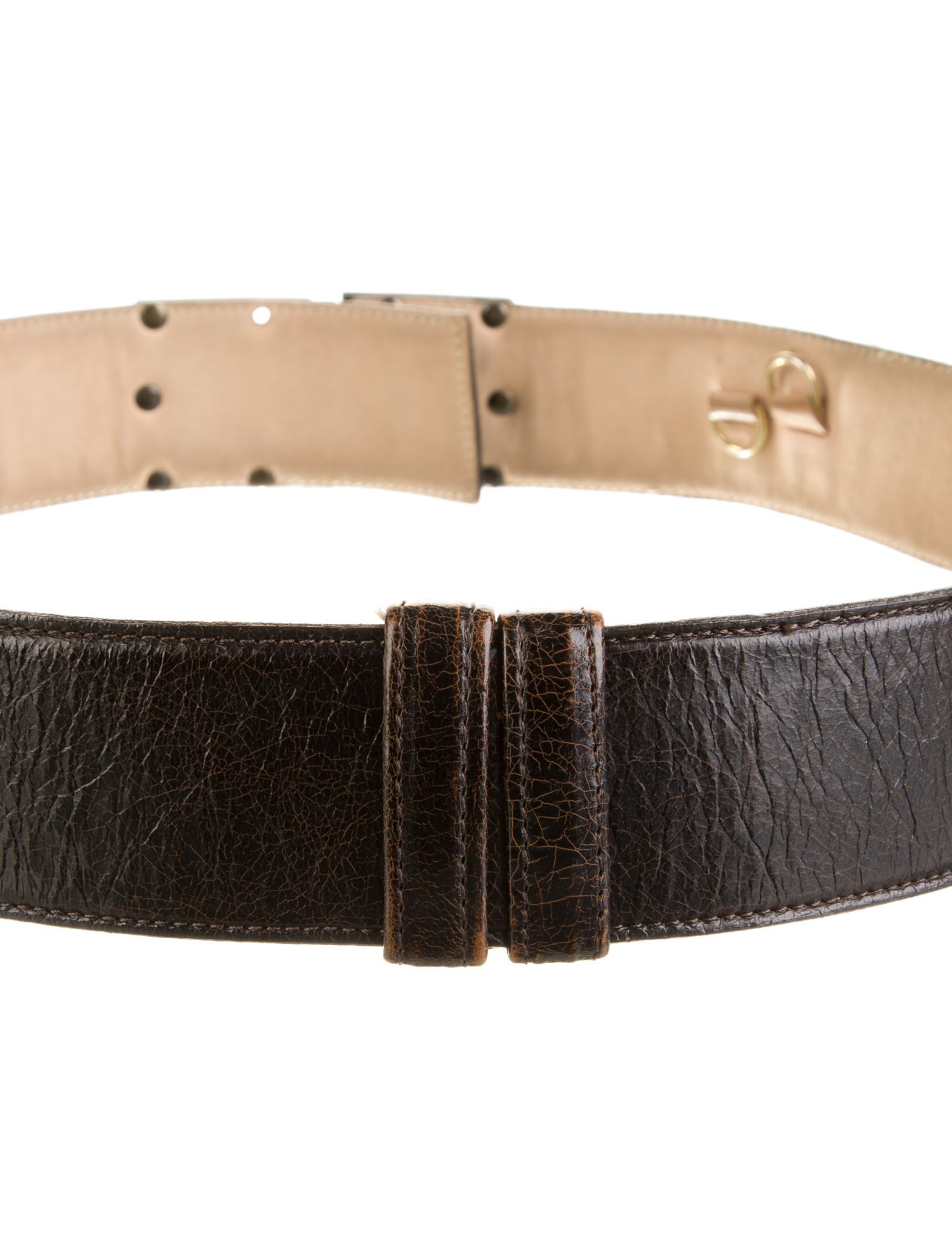 Donna Karan Wide Leather Waist Belt