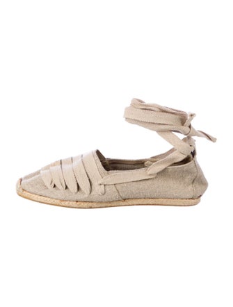 Donna Karan Canvas Tweed Pattern Espadrilles