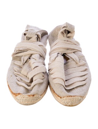 Donna Karan Canvas Tweed Pattern Espadrilles