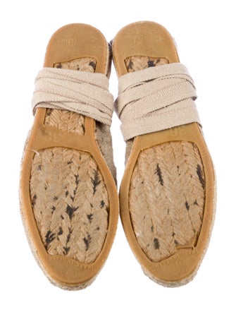 Donna Karan Canvas Tweed Pattern Espadrilles