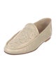 Donna Karan Leather Embroidered Accent Loafers