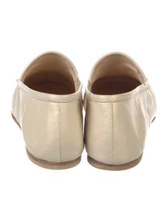 Donna Karan Leather Embroidered Accent Loafers