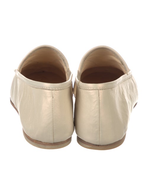 Donna Karan Leather Embroidered Accent Loafers