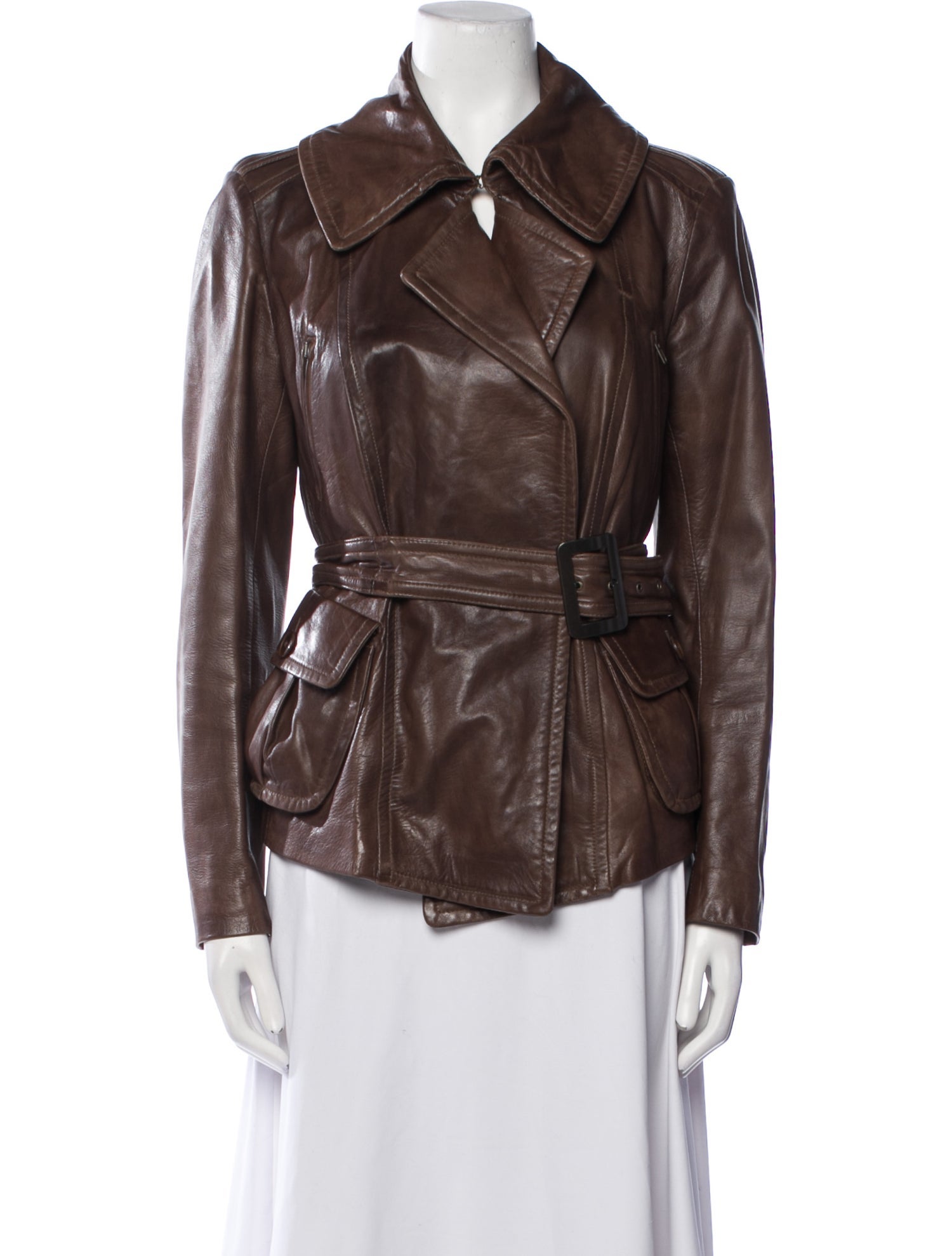 Donna Karan Late 2000's - Early 2010's Leather Biker Jacket
