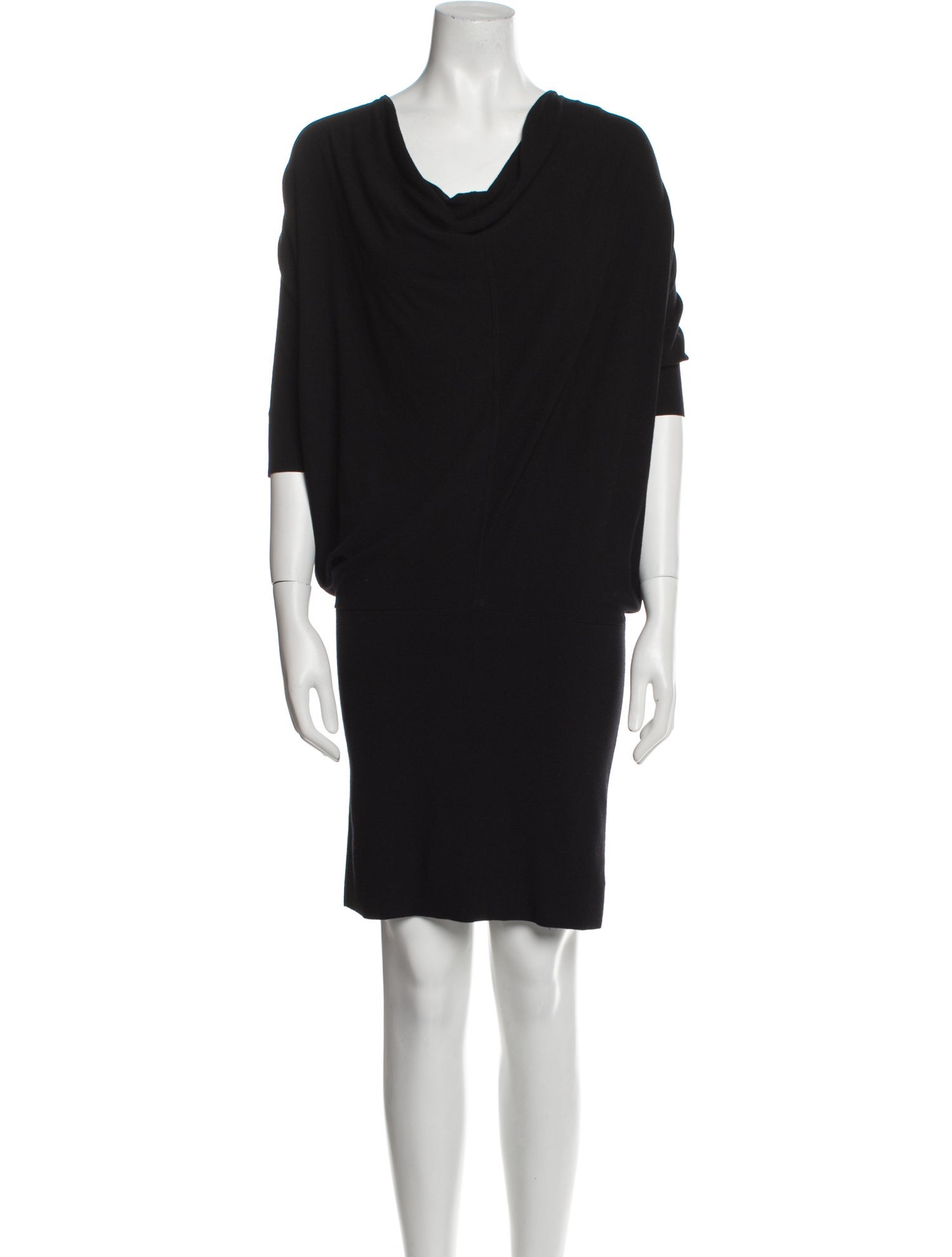 Donna Karan Cowl Neck Knee-Length Dress