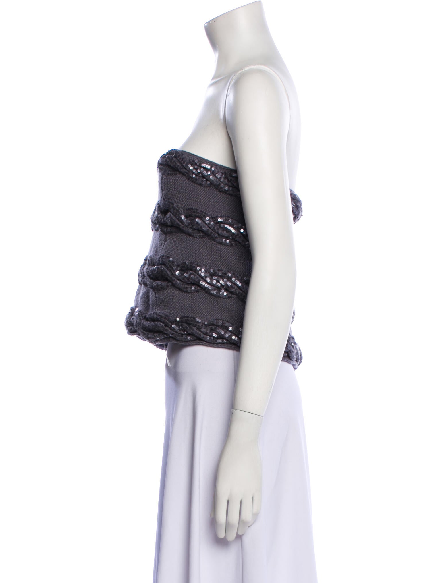 Donna Karan Cashmere Strapless Sweater