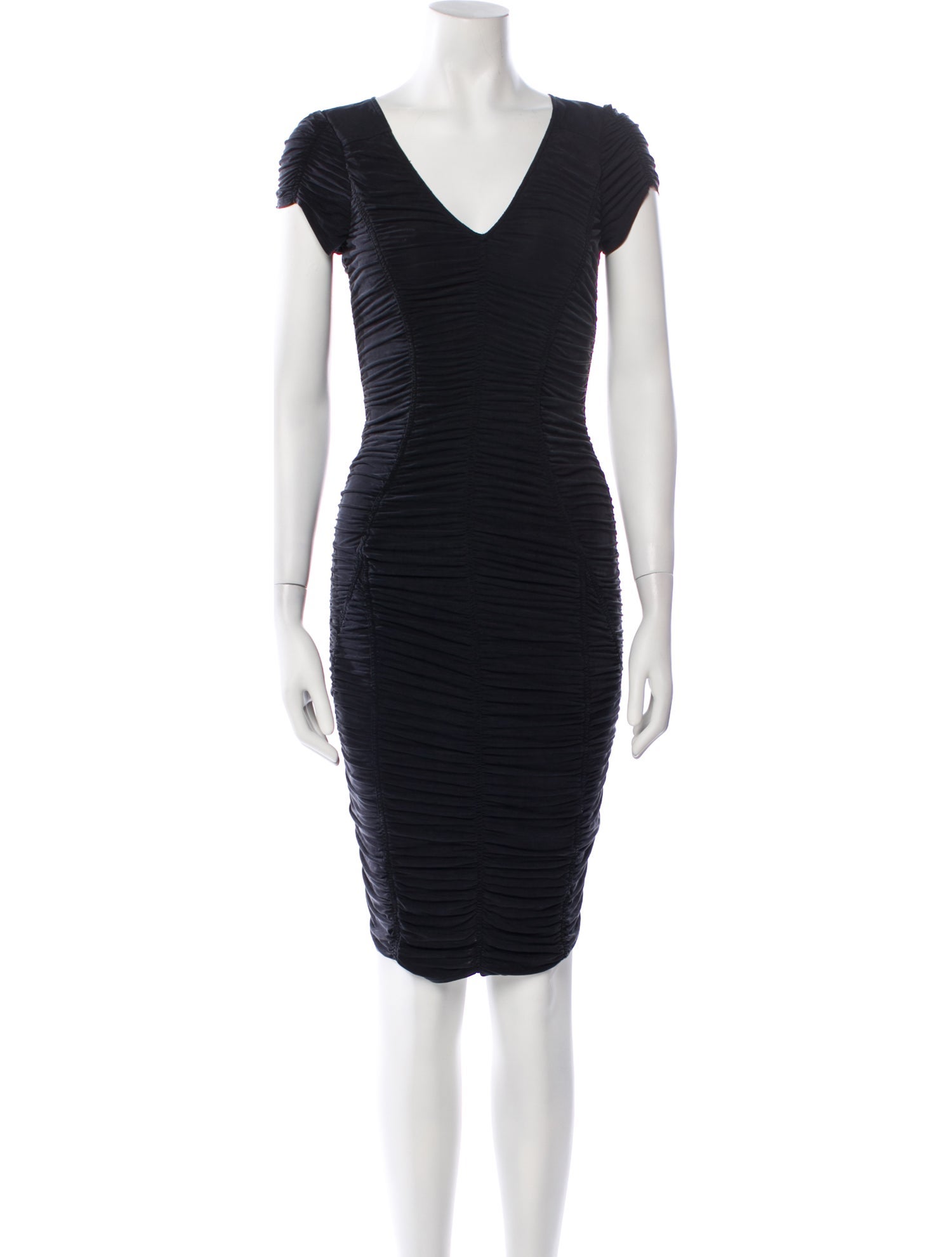 Donna Karan V-Neck Knee-Length Dress