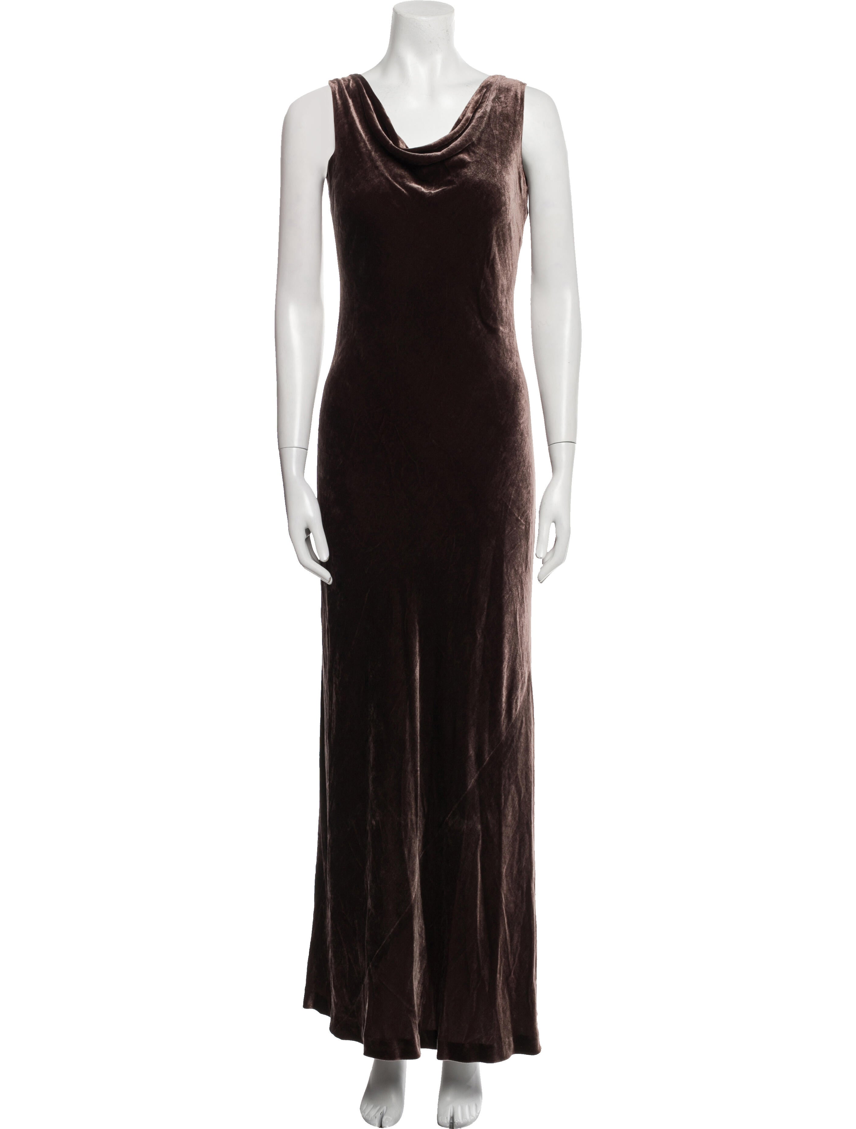 Donna Karan Cowl Neck Long Dress