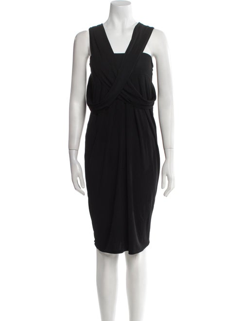 Donna Karan Square Neckline Long Dress