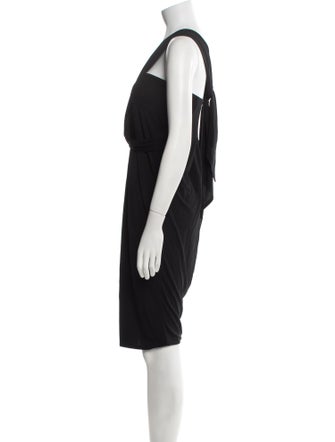 Donna Karan Square Neckline Long Dress