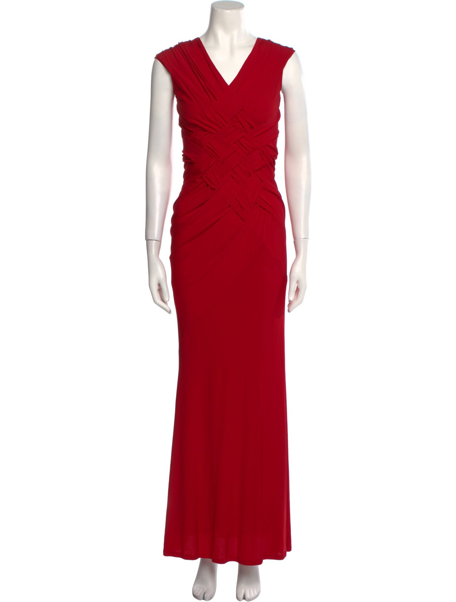 Donna Karan V-Neck Long Dress