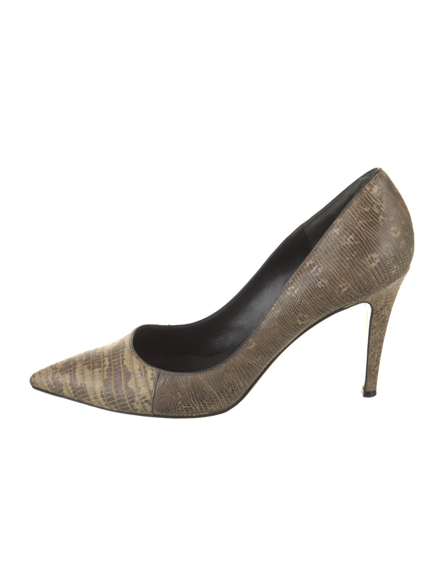 Donna Karan Embossed Leather Animal Print Pumps