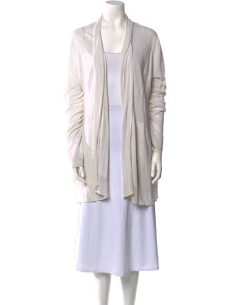 Donna Karan Linen Open Front Sweater