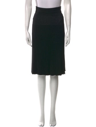 Donna Karan Pleated Accents Knee-Length Skirt