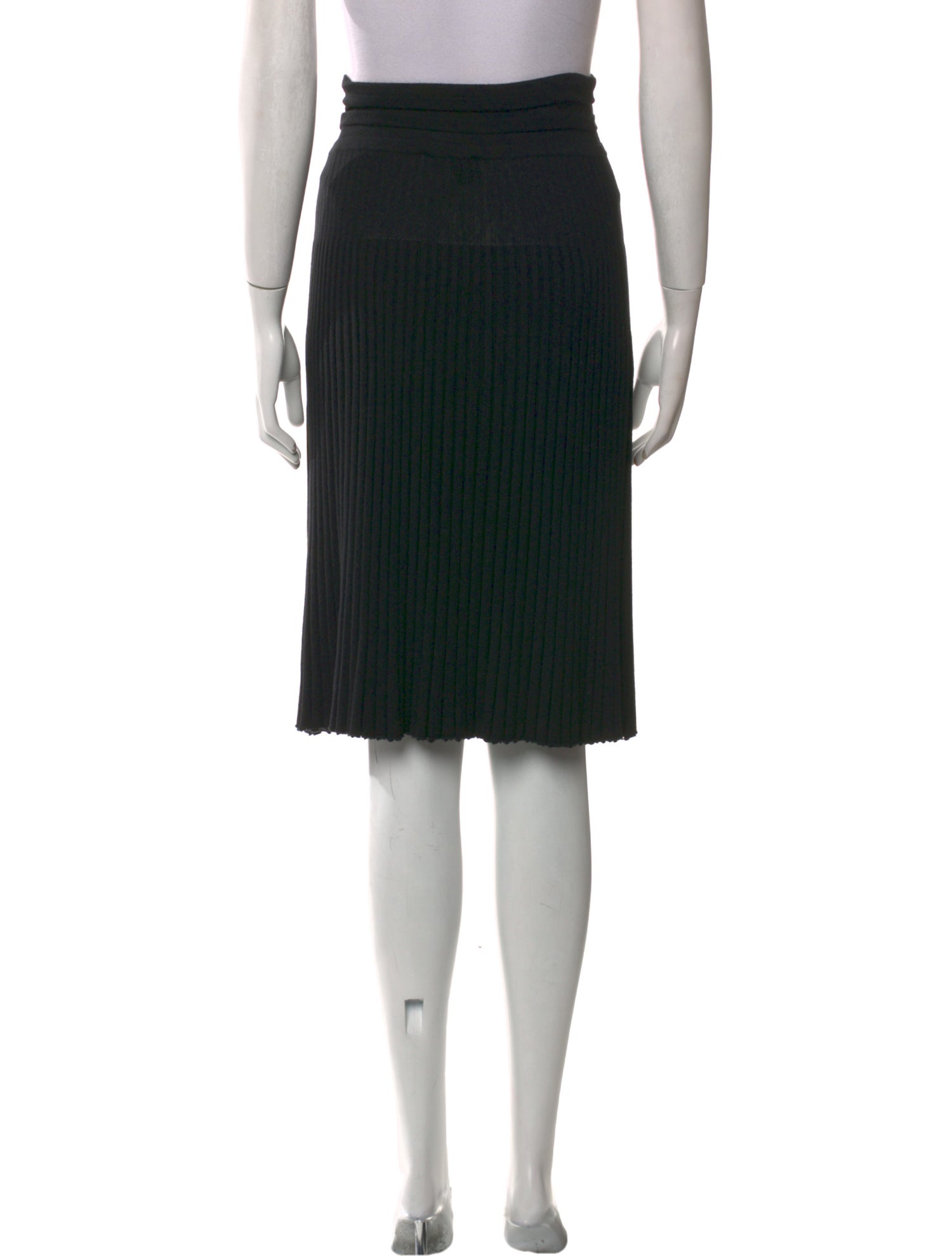Donna Karan Pleated Accents Knee-Length Skirt