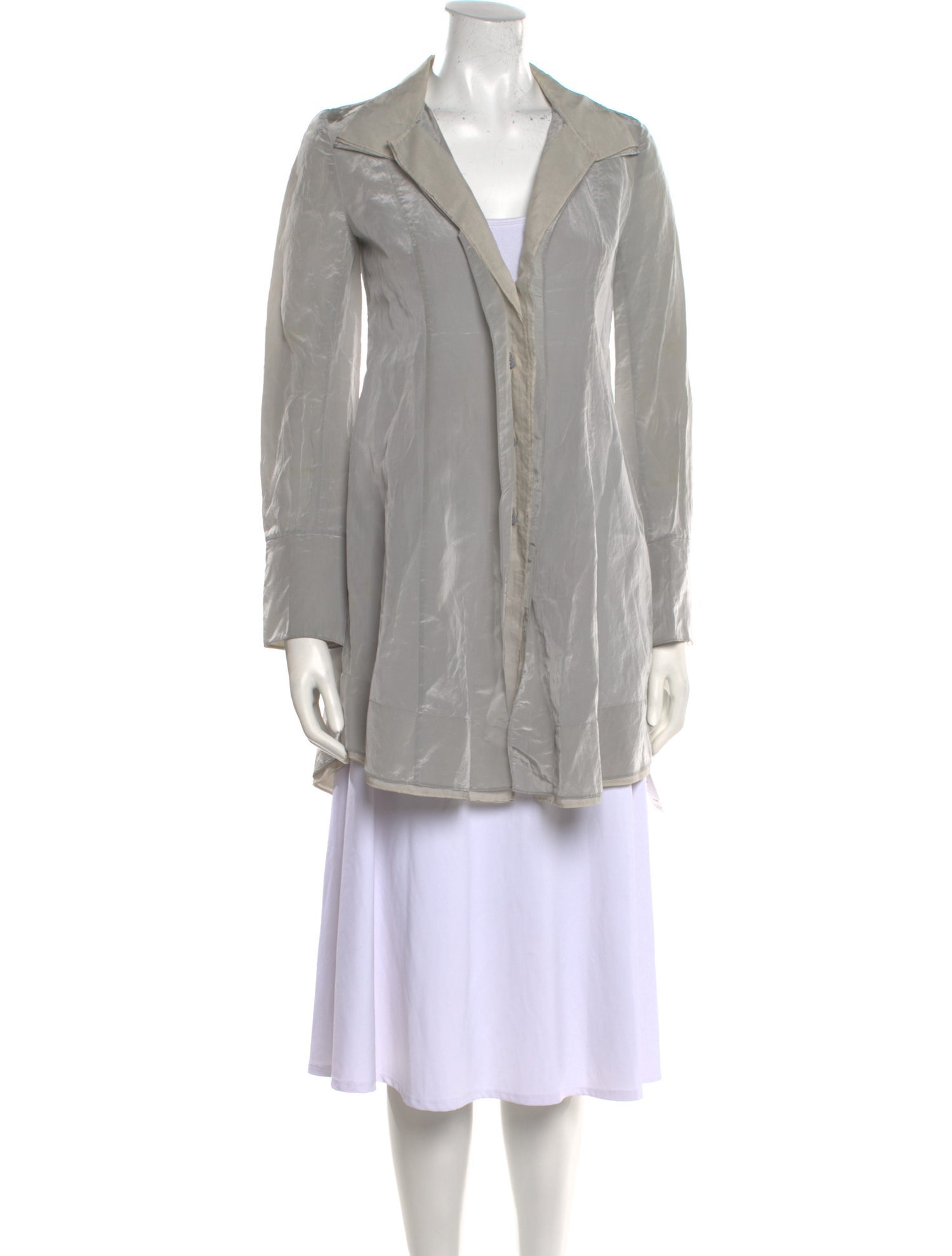 Donna Karan Silk V-Neck Tunic