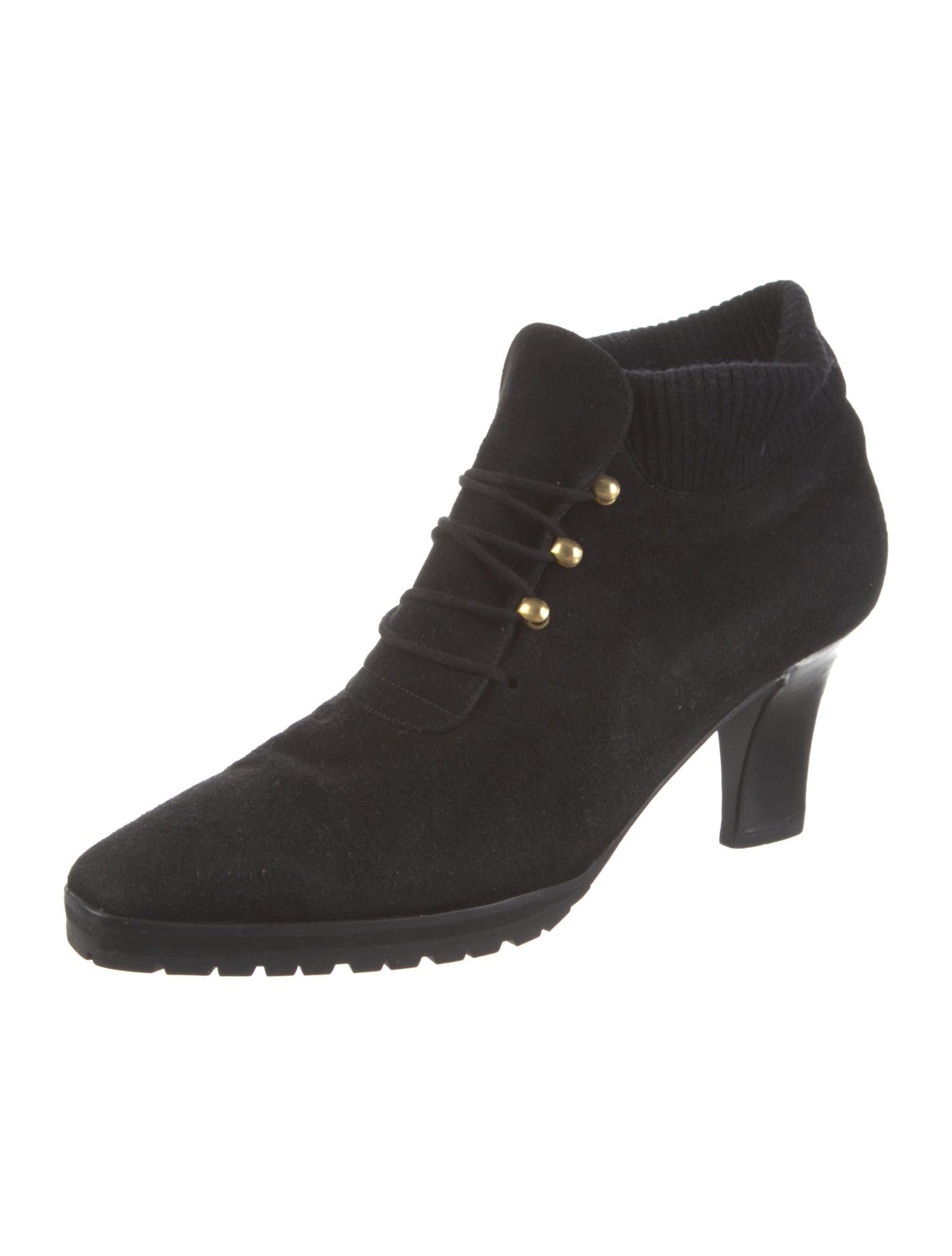 Donna Karan Suede Lace-Up Boots