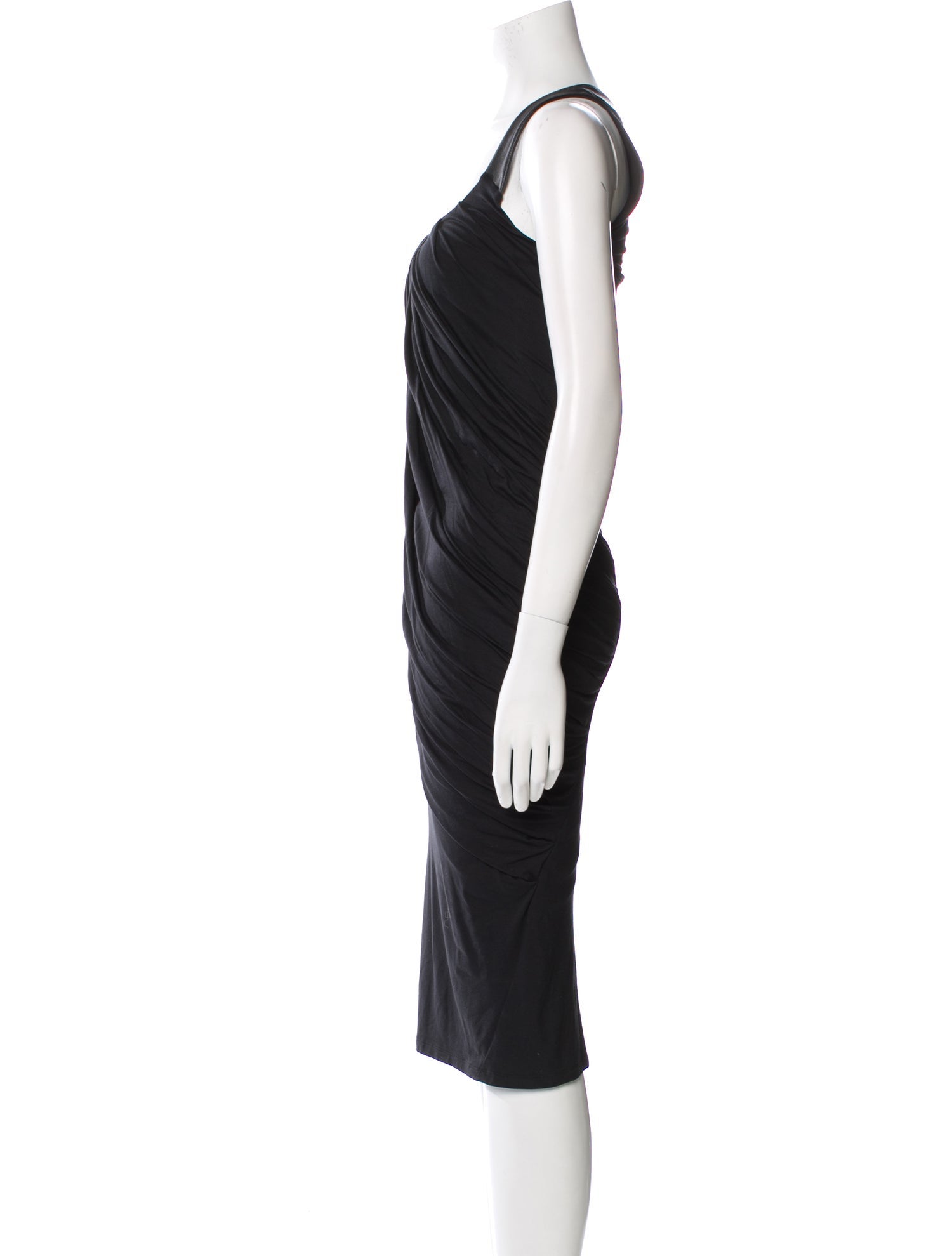 Donna Karan Scoop Neck Midi Length Dress