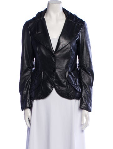 Donna Karan Jackets 2010's Leather Biker Jacket US 2 | XS