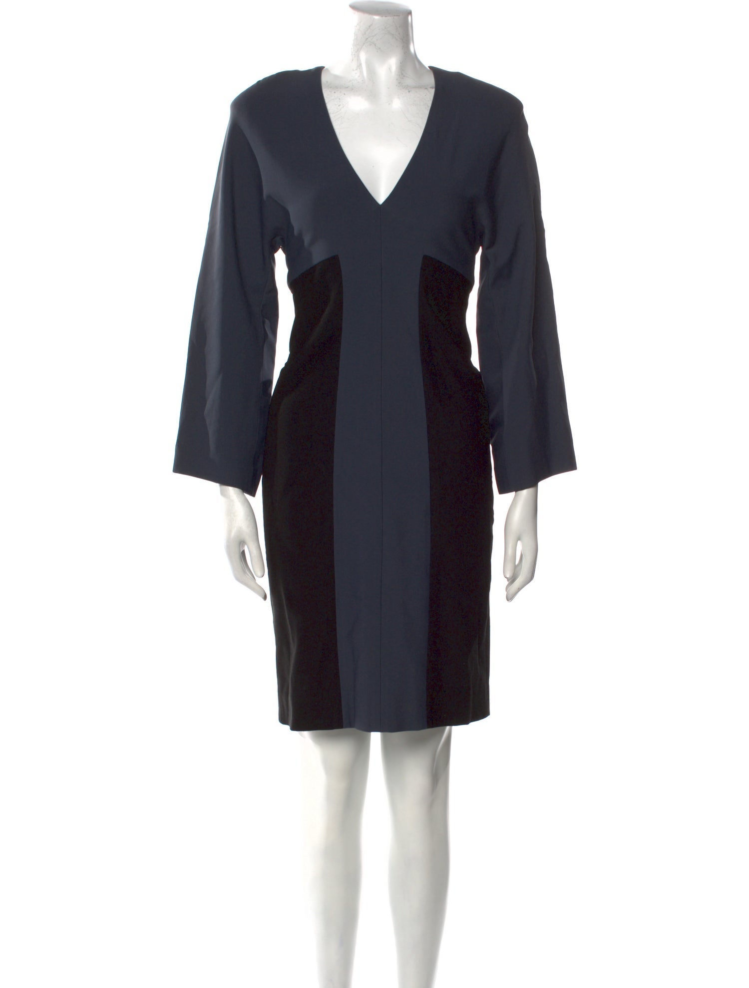 Donna Karan V-Neck Knee-Length Dress