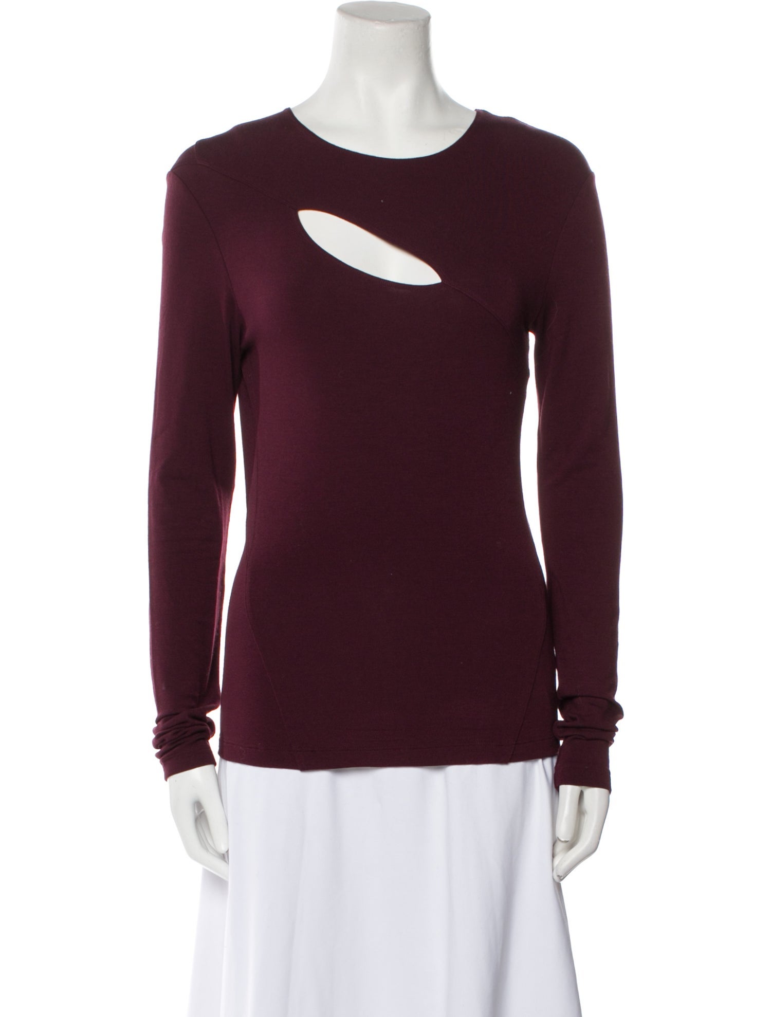 Donna Karan Scoop Neck Long Sleeve Top