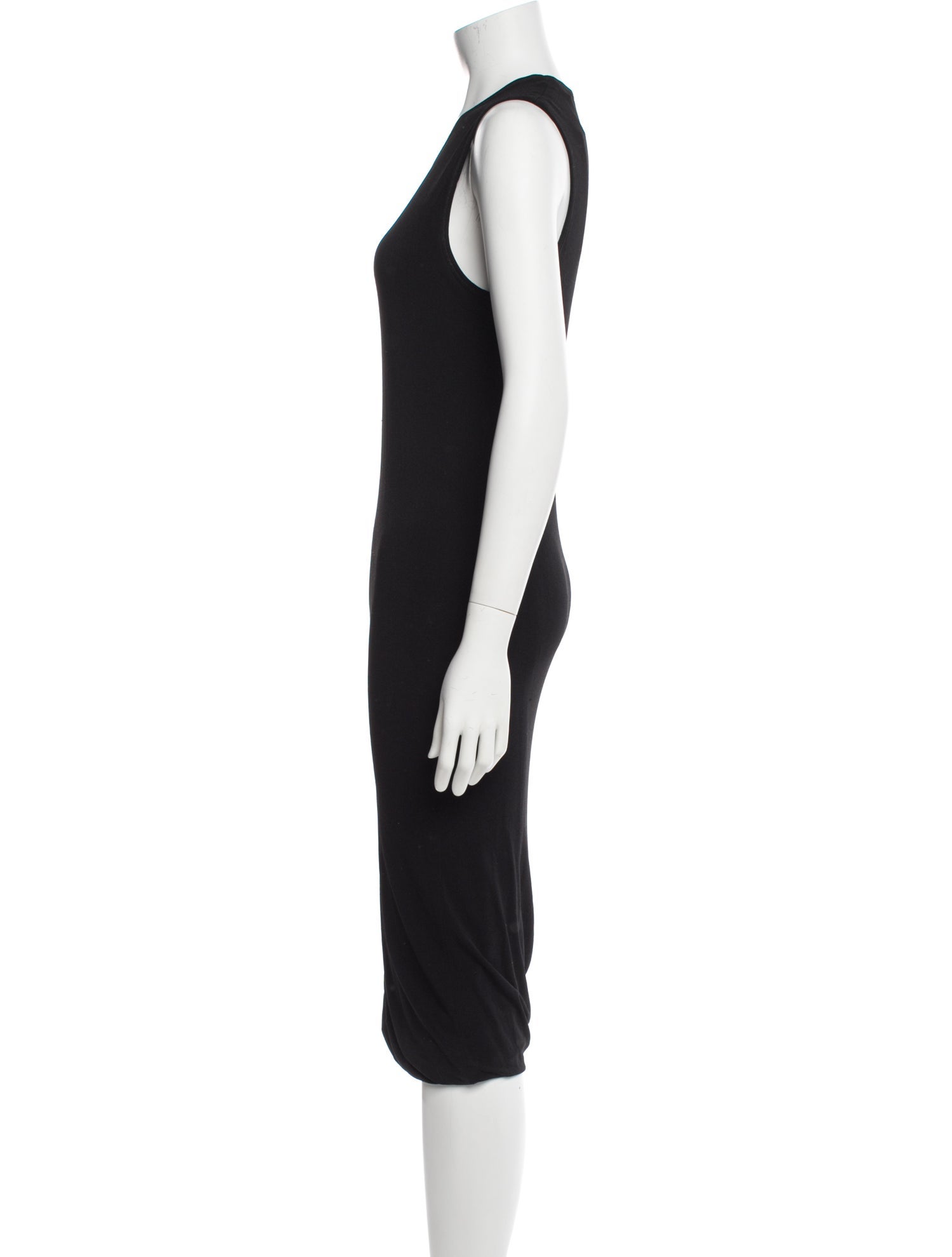 Donna Karan Scoop Neck Midi Length Dress