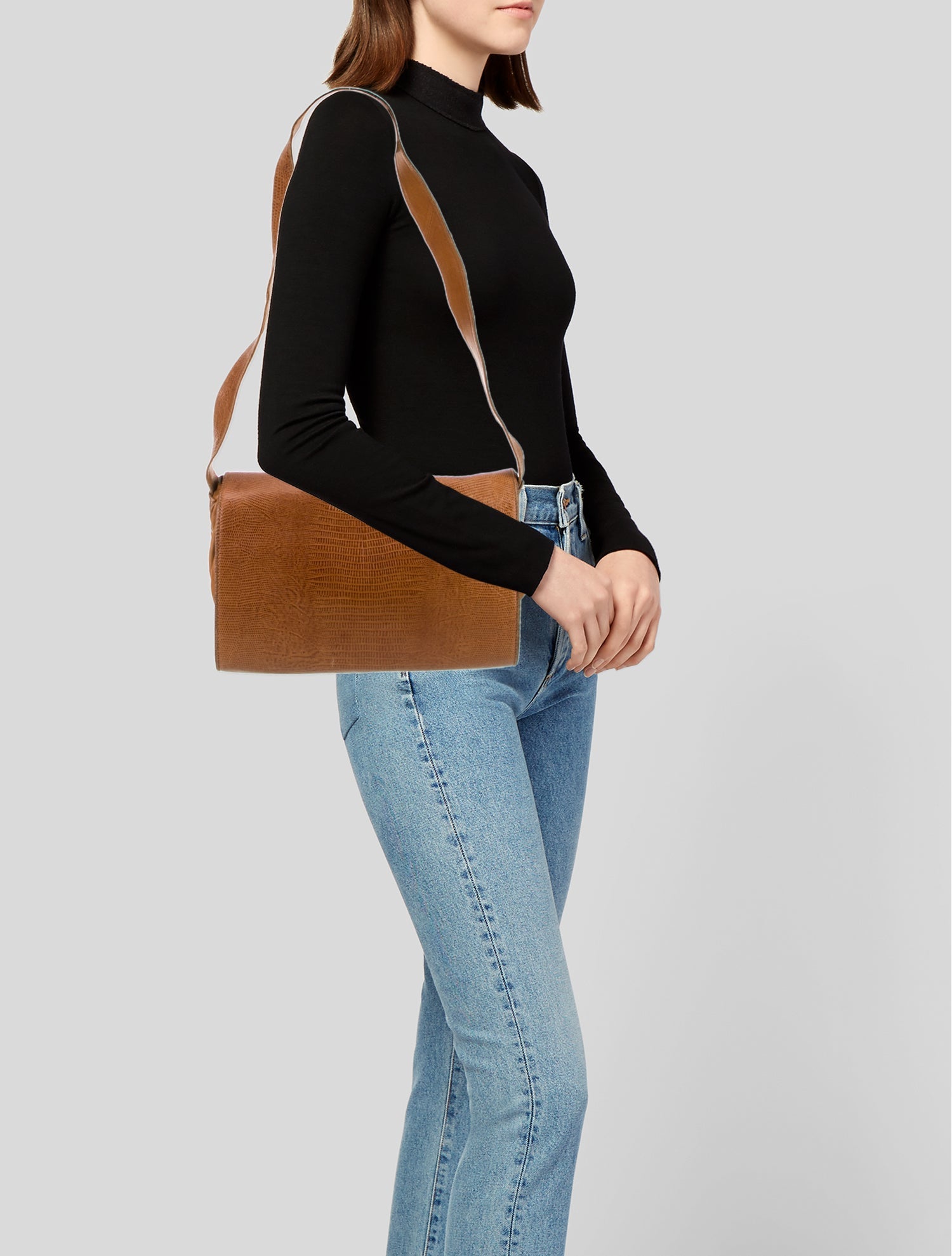 Donna Karan Lizard Messenger Bag