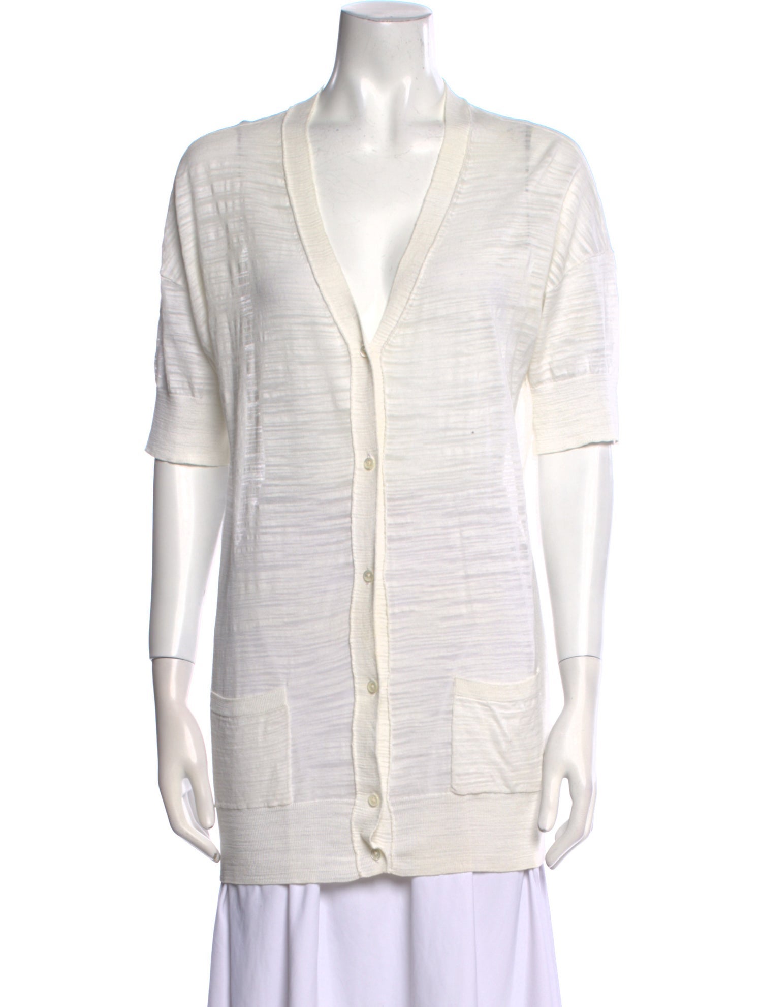 Donna Karan V-Neck Short Sleeve Tunic