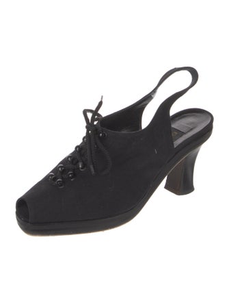 Donna Karan Canvas Slingback Pumps