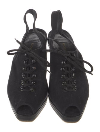 Donna Karan Canvas Slingback Pumps