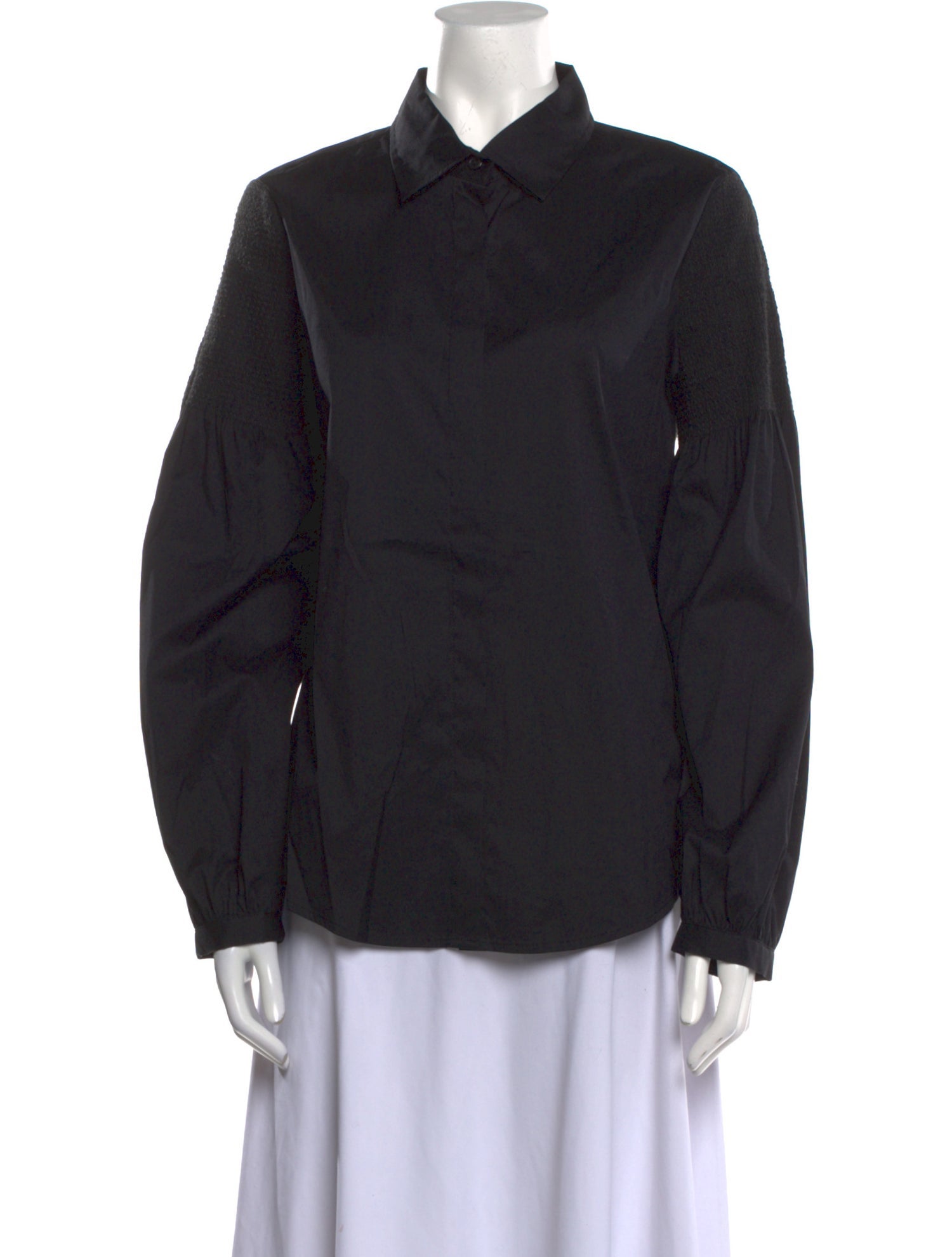 Donna Karan Silk Long Sleeve Button-Up Top w/ Tags