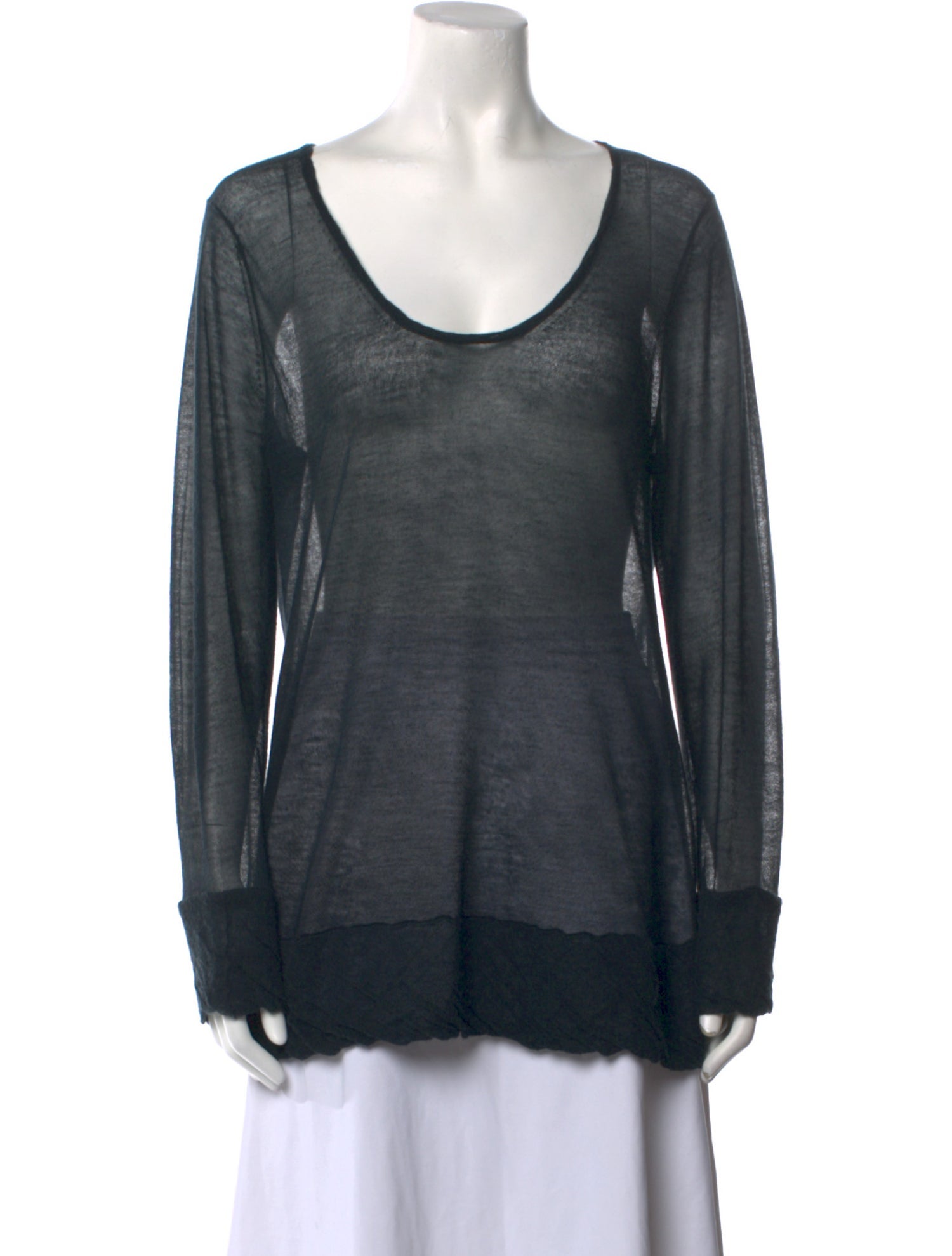Donna Karan Cashmere Scoop Neck Sweater