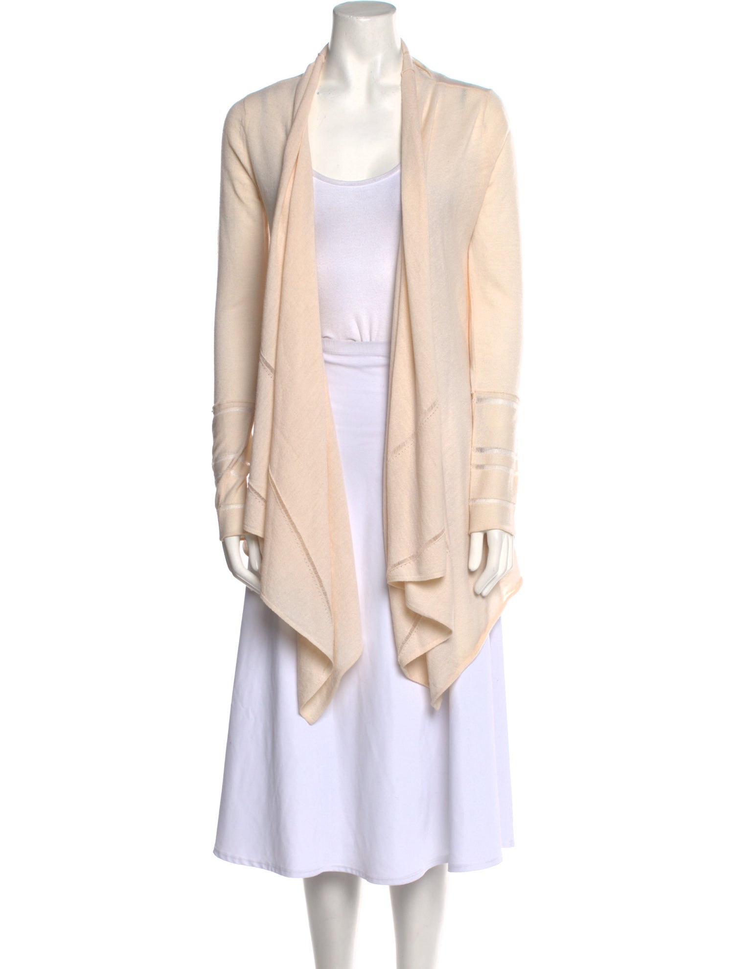 Donna Karan Wool Open Front Sweater