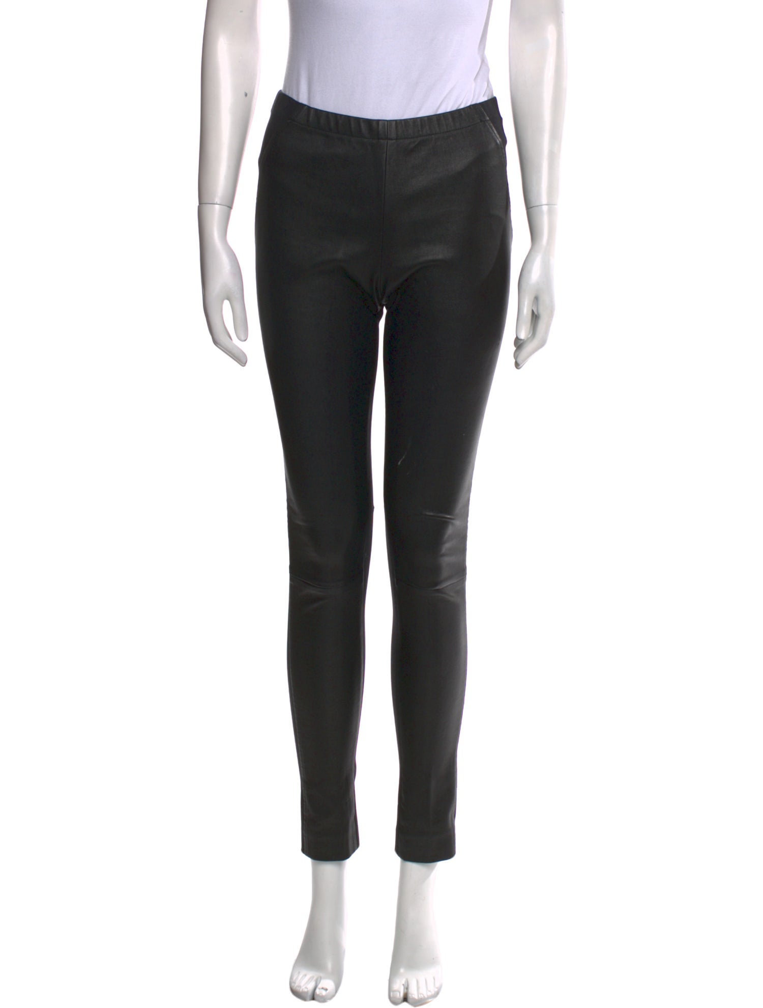 Donna Karan Leather Skinny Leg Pants