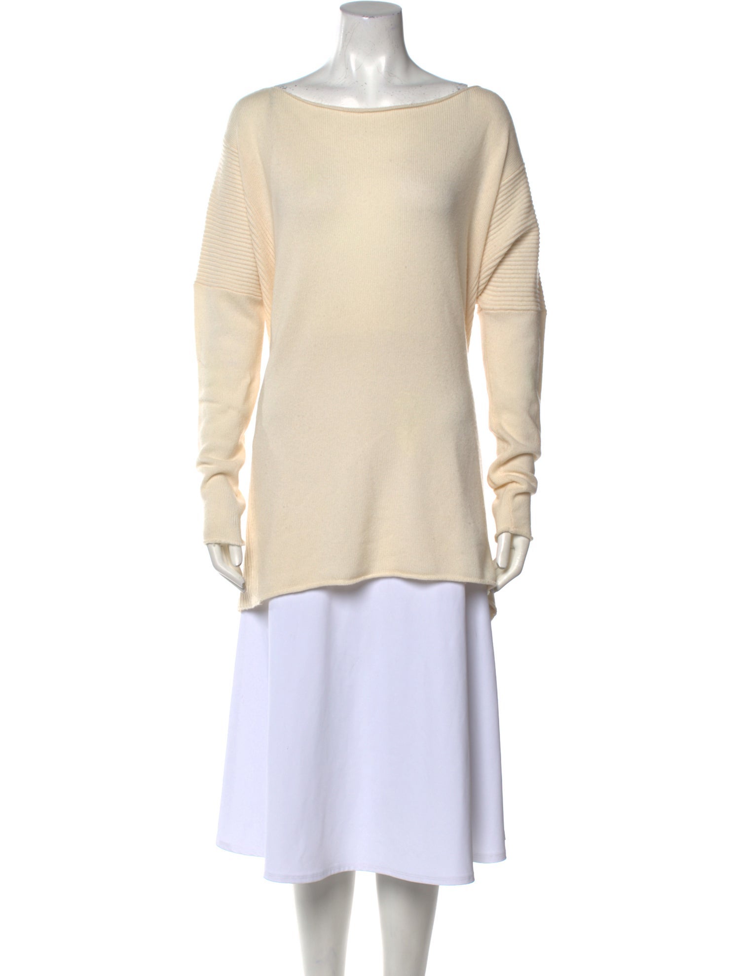 Donna Karan Cashmere Bateau Neckline Sweater