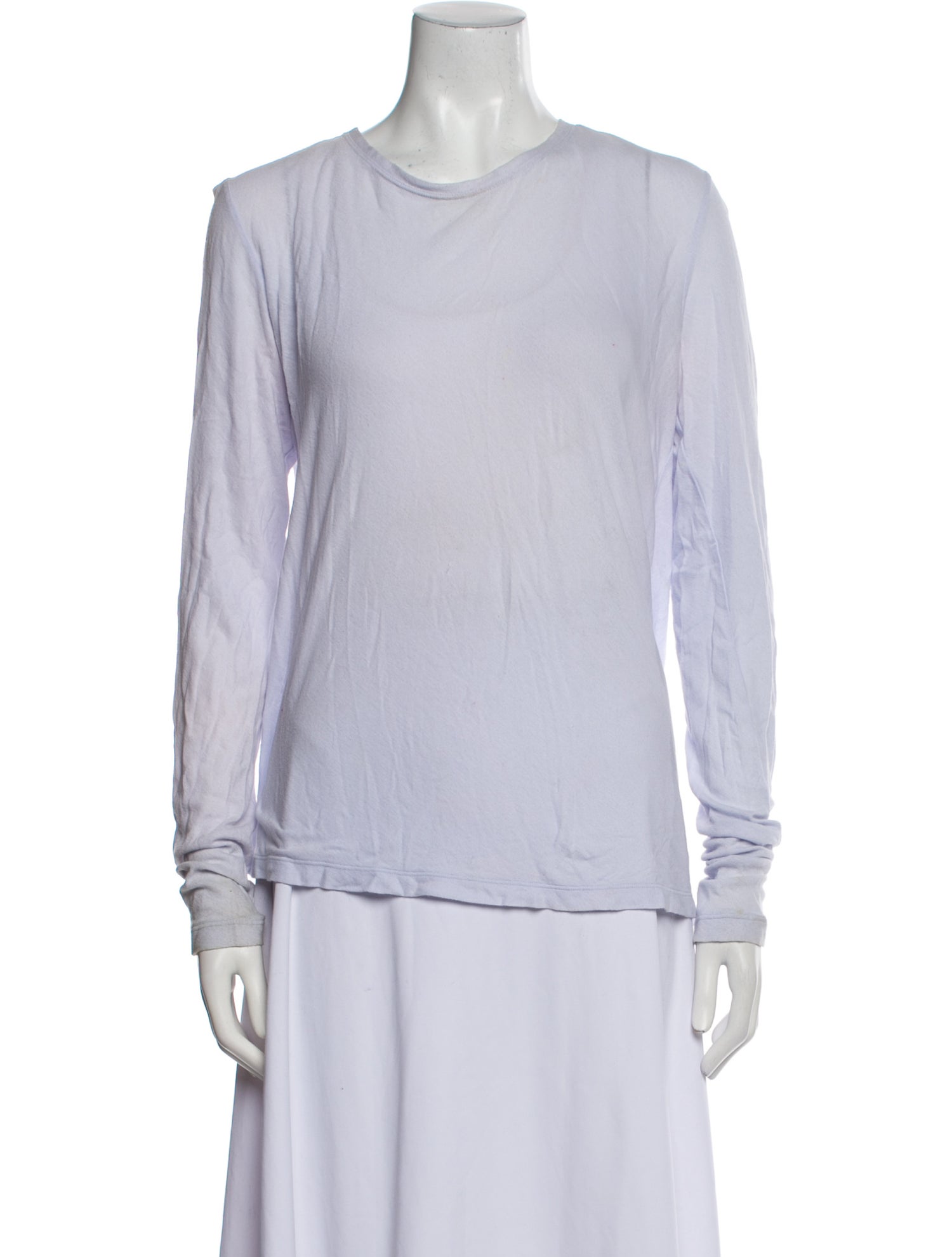 Donna Karan Crew Neck Long Sleeve Top