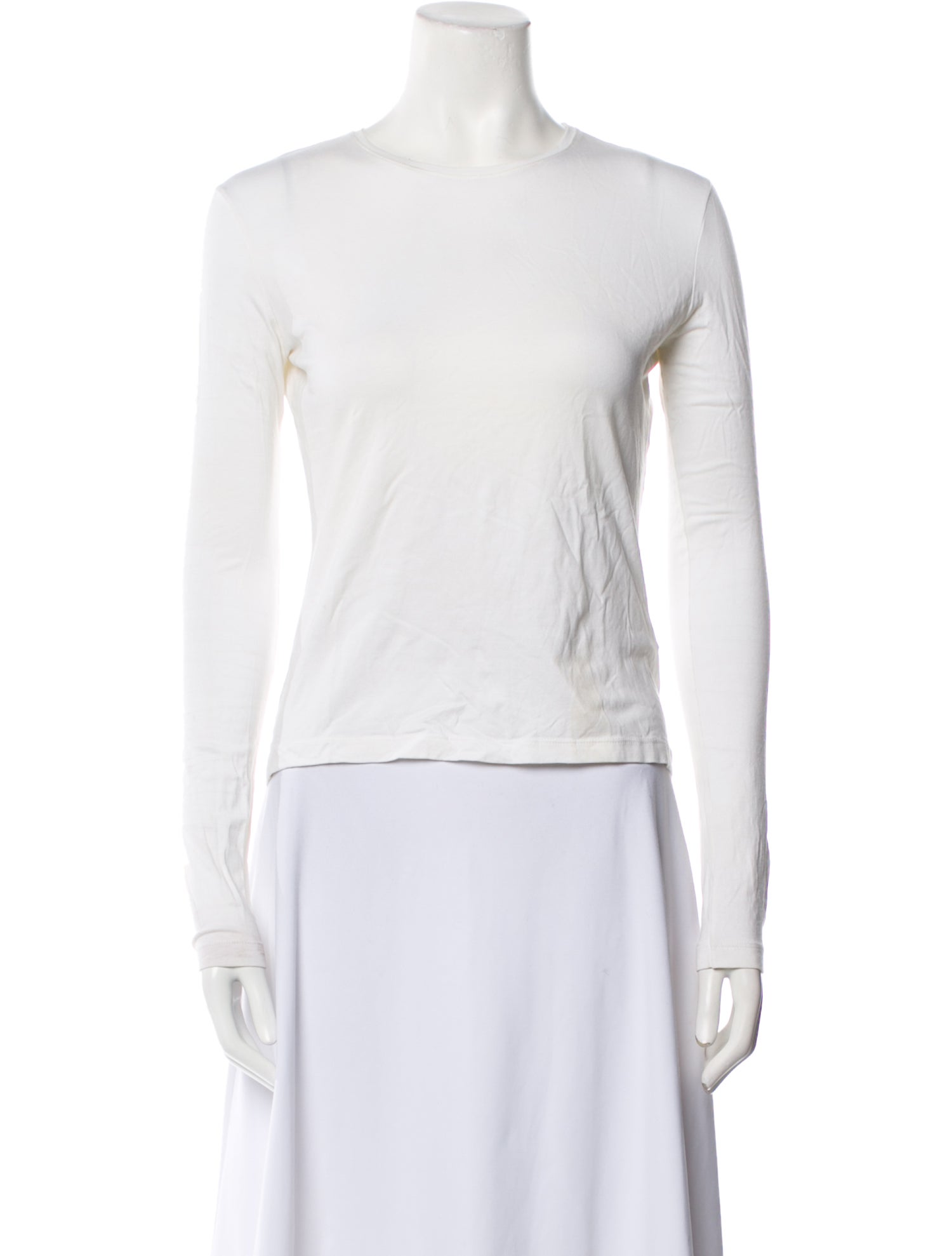 Donna Karan Crew Neck Long Sleeve Top