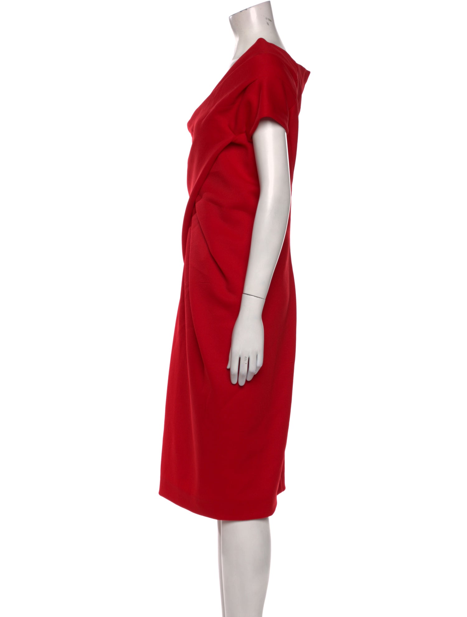 Donna Karan Square Neckline Midi Length Dress