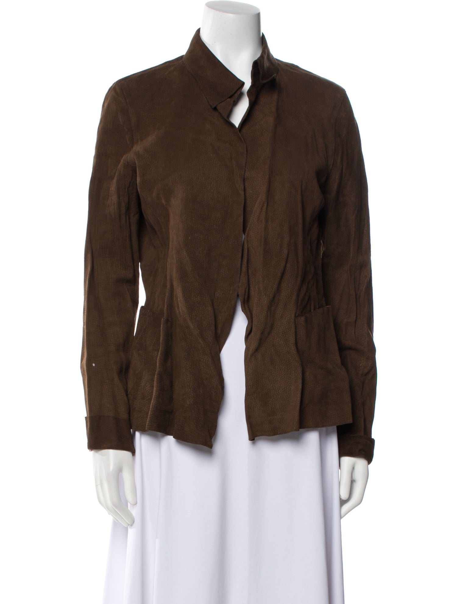 Donna Karan Leather Blazer