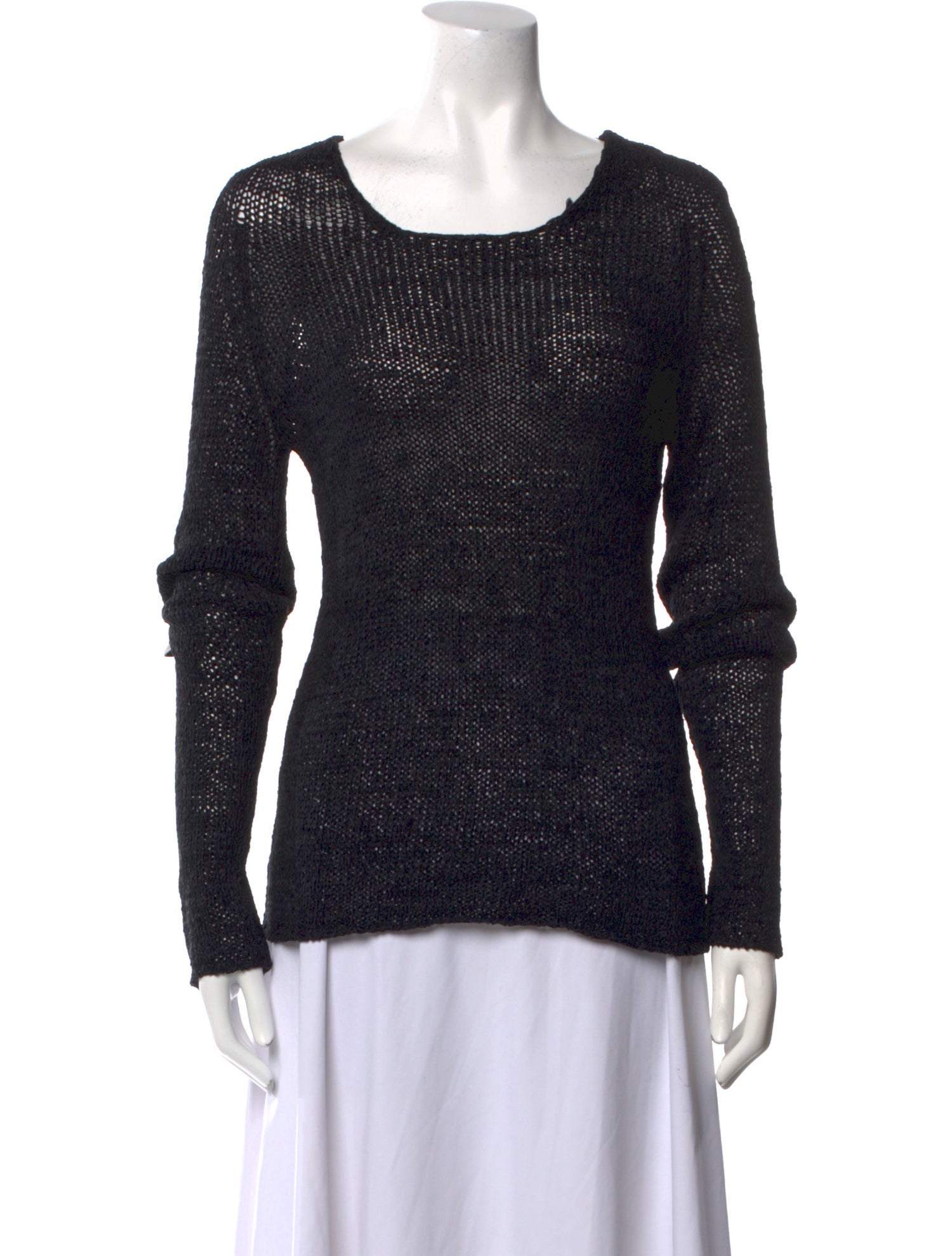 Donna Karan Silk Scoop Neck Sweater