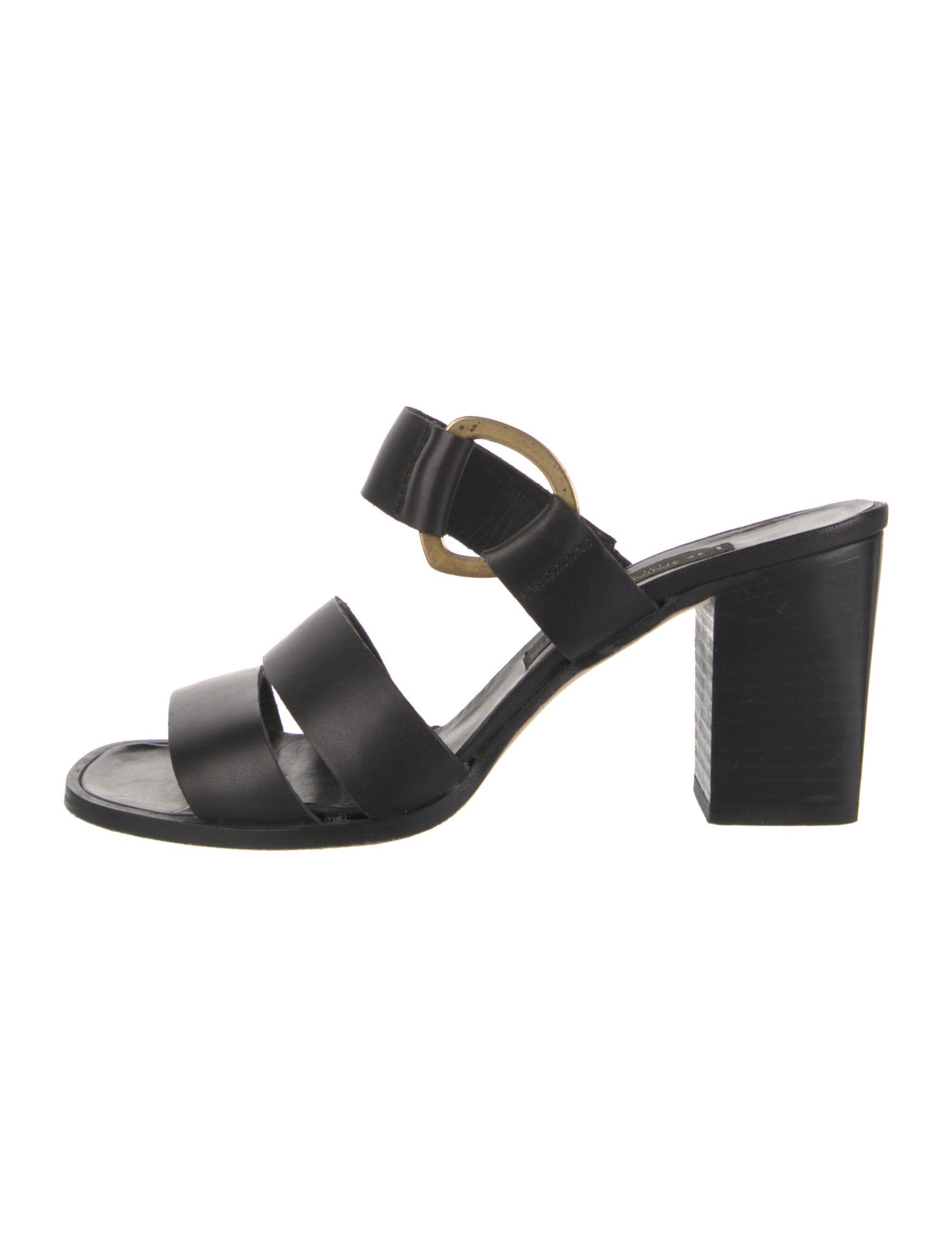 Donna Karan Leather Slides